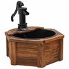 vidaXL Vannfontene med pumpe 57x57x53 cm heltre gran
