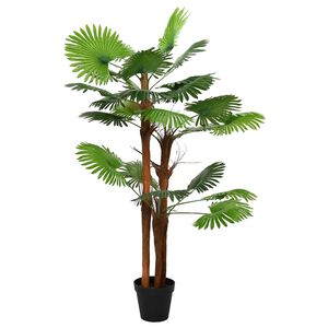 vidaXL Kunstig Vifte Palm Gr&oslash;nn 75 x 25 x 180 cm Stoff og Bambus