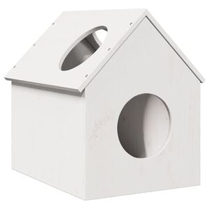 vidaXL Kattehus hvit 41x50x50 cm heltre furu