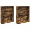 vidaXL Magasinreol 2 stk. R&oslash;kt eik 60 x 12 x 70 cm Konstruert tre