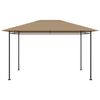 vidaXL Paviljong 384x281x270 cm gråbrun 180 g/m²