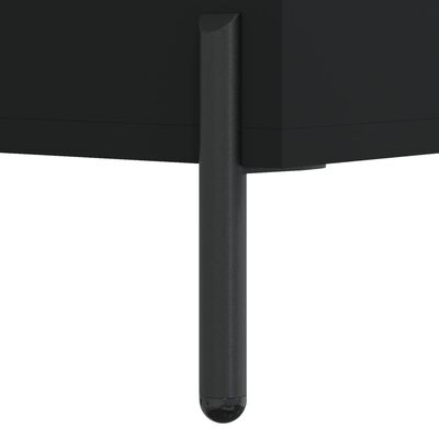 vidaXL Highboard svart 69,5x32,5x180 cm konstruert tre