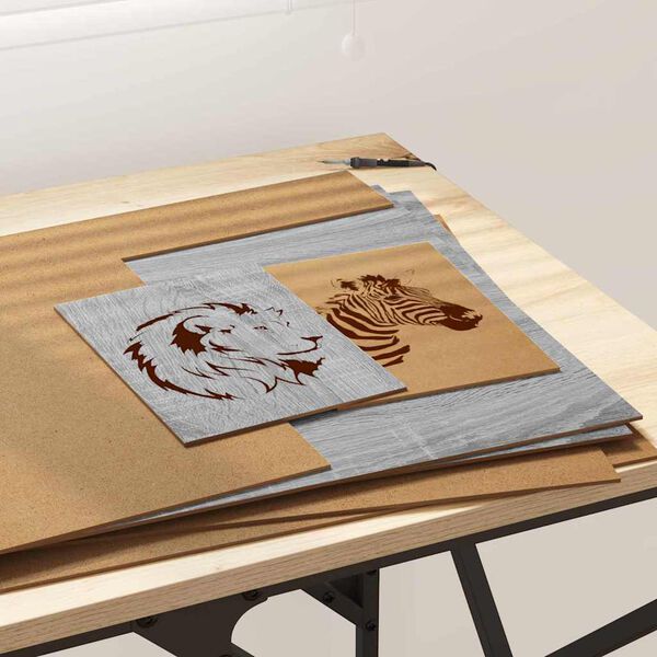 vidaXL Dekorpaneler 12 pcs Gr&aring; Sonoma 40 x 60 x 0.27 cm Konstruert tre