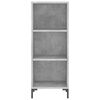 vidaXL Highboard betonggr&aring; 34,5x34x180 cm konstruert tre