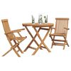 vidaXL Hage Spisegruppe 3 pcs Brun Heltre teak