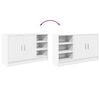 vidaXL Servantskap hvit 90x29x55 cm konstruert tre