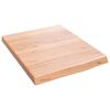 vidaXL Vegghylle lysebrun 40x50x(2-4) cm behandlet heltre eik