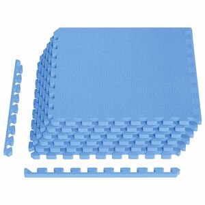 vidaXL Bassenggrunnmatte 6 stk. Bl&aring; 2,16 m&sup2; EVA Skum