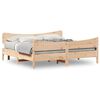 vidaXL Sengeramme med madrass 200x200 cm heltre furu