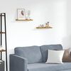 vidaXL Vegghylle med hylle 2 pcs Beige 40 x 9 x 3 cm Konstruert tre