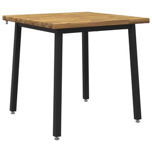 vidaXL 60 x 55 x 75 cm Solid akasietre Hvit og svart Rektangul&aelig;r