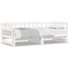 vidaXL Uttrekkbar dagseng hvit 2x(90x190) cm heltre furu