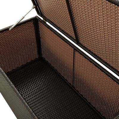 vidaXL Utendørs oppbevaringsboks polyrotting 100x50x50 cm brun