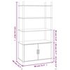 vidaXL Highboard 80x40x153 cm konstruert tre