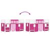 vidaXL Kiddos Loft Senge Ramme med Gardiner Hvit og Rosa 90 x 190 cm