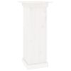 vidaXL Blomsterstativ hvit 40x40x90 cm heltre furu