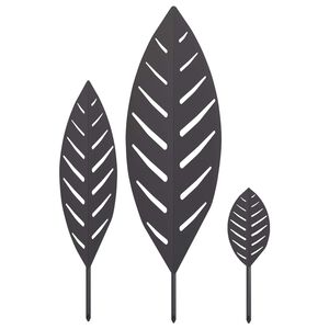 vidaXL Hage Stake 3 stk. 116,5 x 35 x 3 cm Svart St&aring;l
