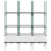 vidaXL Plantekasse med espalier hvit 120x40x142,5 cm PP