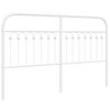 vidaXL Utskiftbar sengegavl i metall hvit 150 cm