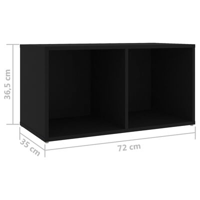vidaXL TV-benker 4 stk svart 72x35x36,5 cm sponplate