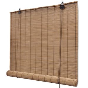 vidaXL Rullegardiner brun bambus 120 x 160 cm