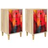 vidaXL Nattbordskap HEESCH 2 stk. Sonoma eik 36 x 33 x 60 cm