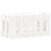 vidaXL Plantekasse med gjerdedesign hvit 60x30x30 cm heltre furu