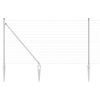 vidaXL Gjerde med stolpe sølv 1,4 x 10 m Stål