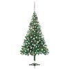 vidaXL Forh&aring;ndsbelyst kunstig juletre med kulesett 120 cm 230 grener