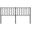 vidaXL Sengegavl i metall svart 160 cm