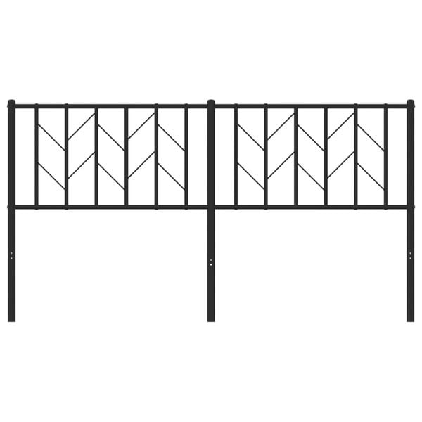 vidaXL Sengegavl i metall svart 160 cm
