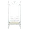 vidaXL Himmelsengeramme hvit metall 90x200 cm