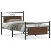vidaXL Sengeramme uten madrass brun eik 100x190 cm konstruert tre