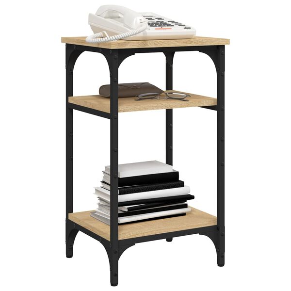 vidaXL Sidebord sonoma eik 35x30x60 cm konstruert tre