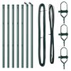 vidaXL Gjerdepunkter 7 pcs grønn Ø32mm 80 cm Galvanisert stål
