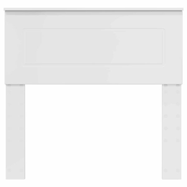 vidaXL Hodegavl med hodegjerde Glanset Hvit 90 cm Konstruert tre