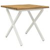 vidaXL Spisebord med levende kant 70 x 70 x 75 cm Solid akasietre