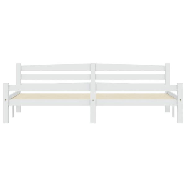 vidaXL Sengeramme hvit heltre furu 200x200 cm