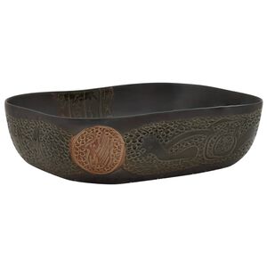 vidaXL Benkeservant svart rektangul&aelig;r 48x37,5x13,5 cm keramikk