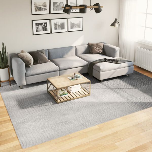 vidaXL Rug IZA kort luv skandinavisk utseende gr&aring; 240x340 cm