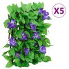 vidaXL&nbsp;Utvidbart espalier med kunstig ef&oslash;y 5 stk gr&oslash;nn 180x20 cm