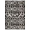 vidaXL Utend&oslash;rs flatvevd teppe 140x200 cm svart striper