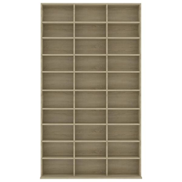 vidaXL CD-hylle sonoma eik 102x16x177,5 cm konstruert tre