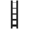 vidaXL Bokhylle/romdeler svart 41x35x160 cm heltre furu