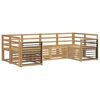 vidaXL Utend&oslash;rs sofa-sett 6 pcs Hvit 245 x 128,5 x 73 cm