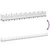 vidaXL Plantekasse med plugger hvit 363,5x43,5x43,5 cm PP