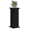 vidaXL Planteholder Svart Eik 33 x 33 x 80 cm Konstruert tre