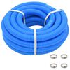 vidaXL Bassengslange med klemmer bl&aring; 38 mm 12 m