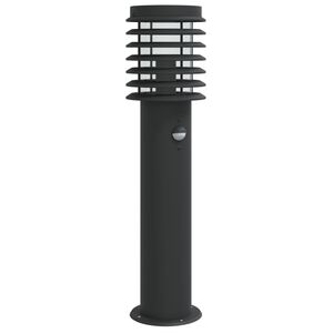 vidaXL Utend&oslash;rs gulvlampe med sensor svart 60 cm rustfritt st&aring;l