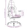 vidaXL Gamingstol med fotst&oslash;tte svart og hvit stoff